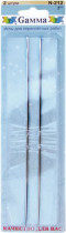 Иглы для шитья ручные " Gamma" для переплет. работ 7" N- 212 в блистере 2 шт. . 