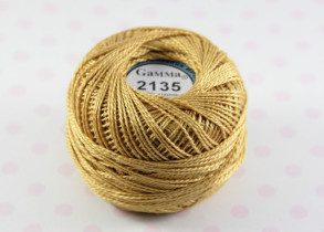 Пряжа Ирис 100% хлопок 10г 82м №2135 золотисто-коричневый