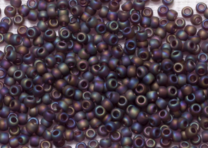 Бисер Япония круглый 11/0 10г 0166CF аметист матовый, радужный прозрачный
