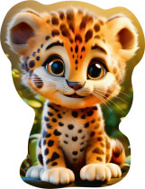 " ФРЕЯ" PZLF- 012 Пазл фигурный деревянный " Добрый Лео" 161 элемент. 